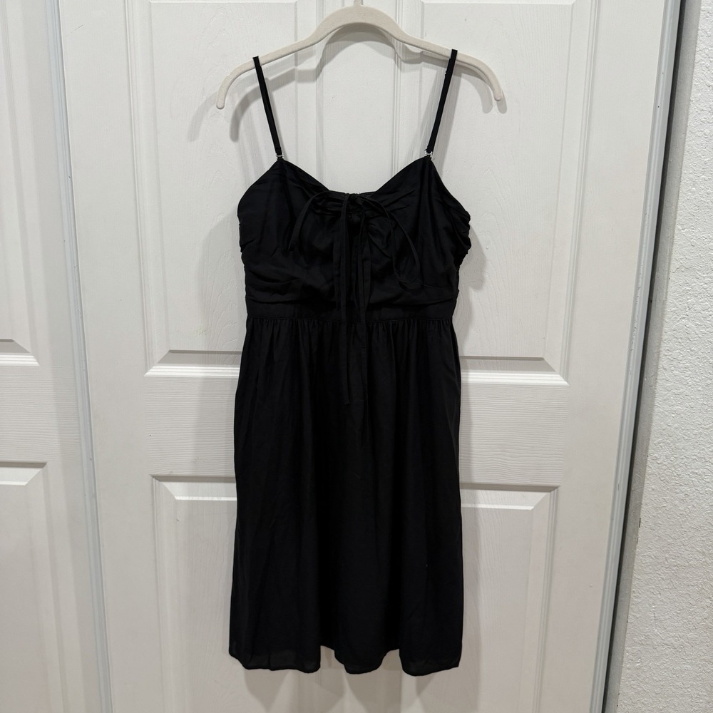 Women's Black ModCloth Dress Black Large‎ Short Summer Spaghetti Straps
